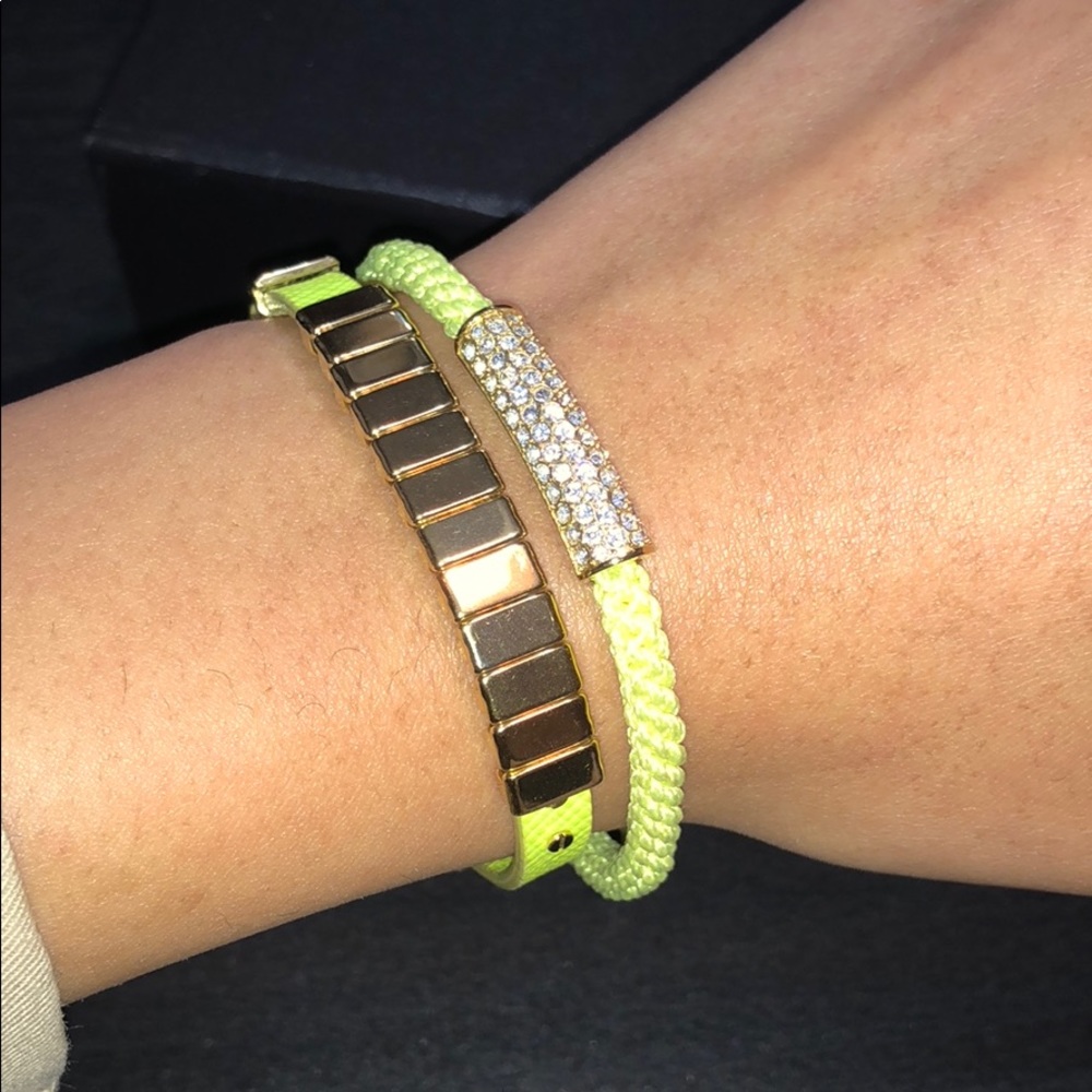 Double stacked Michael Kors bracelets